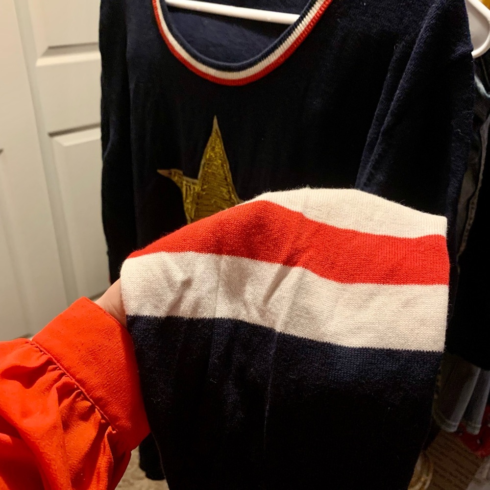 crown and ivy patriotic lightweight sweater. - Picture 8 of 10